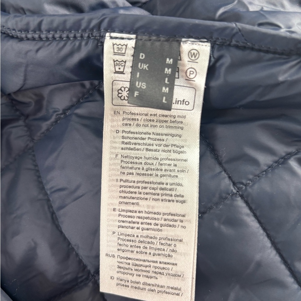 Esprit Blue Bomber Jacket with Quilted Design - Picture 9 of 9